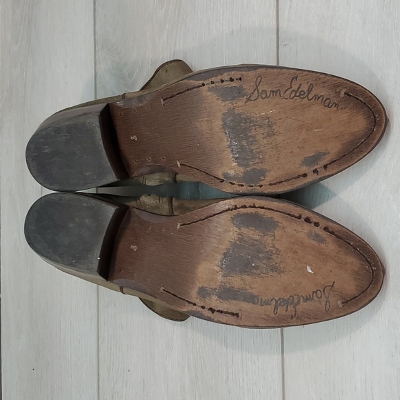 Sam Edelman Petty Green Womens Suede Heels Boots shoes sz 8 - Picture 9 of 13